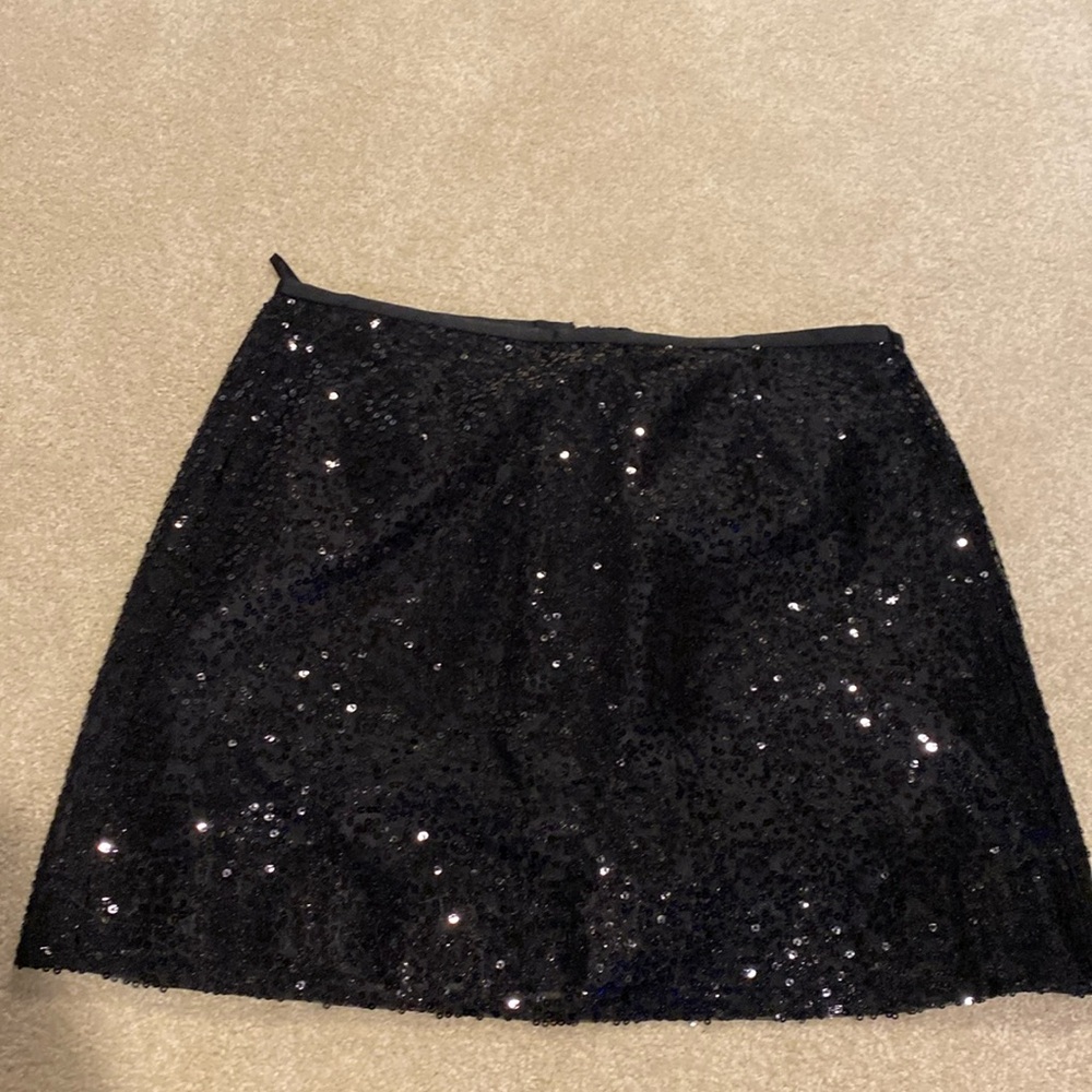 NWT J. Crew black sequin skirt
